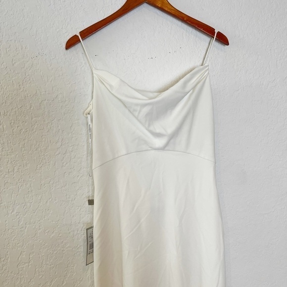 TADASHI SHOJI TUCKER DRAPED SLIP GOWN - Picture 3 of 10